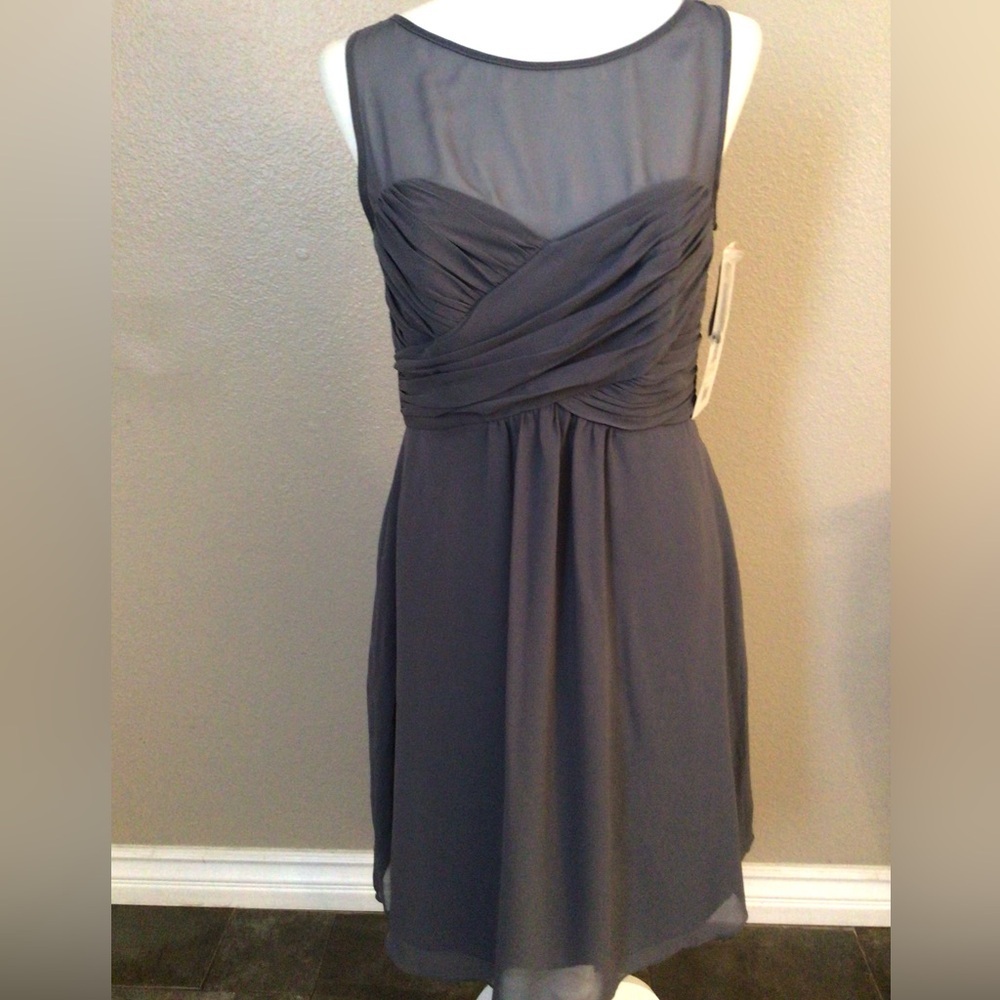 Alfred Angelo Gray Sleeveless Dress